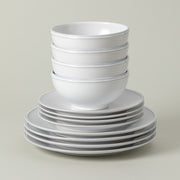 Friso - White 12-piece Dinnerware Set with Bowl