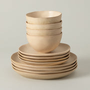 Livia - Champagne Yellow 12-piece Dinnerware Set with Bowl