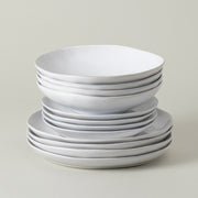 Livia - White 12-piece Dinnerware Set with Soup/pasta Bowl