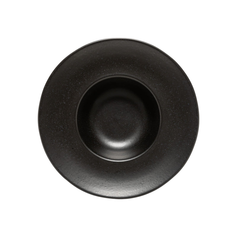 Roda - Black Soup/pasta Rim Plate - Set of 6