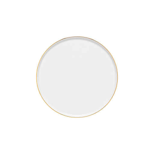 Resonance - White-gold Salad/dessert Plate | 9" / 23 cm - Set of 6