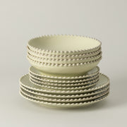 Pearl - Lily Green 12-piece Dinnerware Set with Soup/pasta Bowl