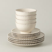 Pearl - Cream 12-piece Dinnerware Set with Bowl