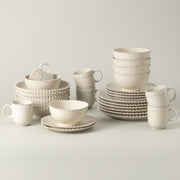Pearl - Cream 30-piece Dinnerware Set with Mug