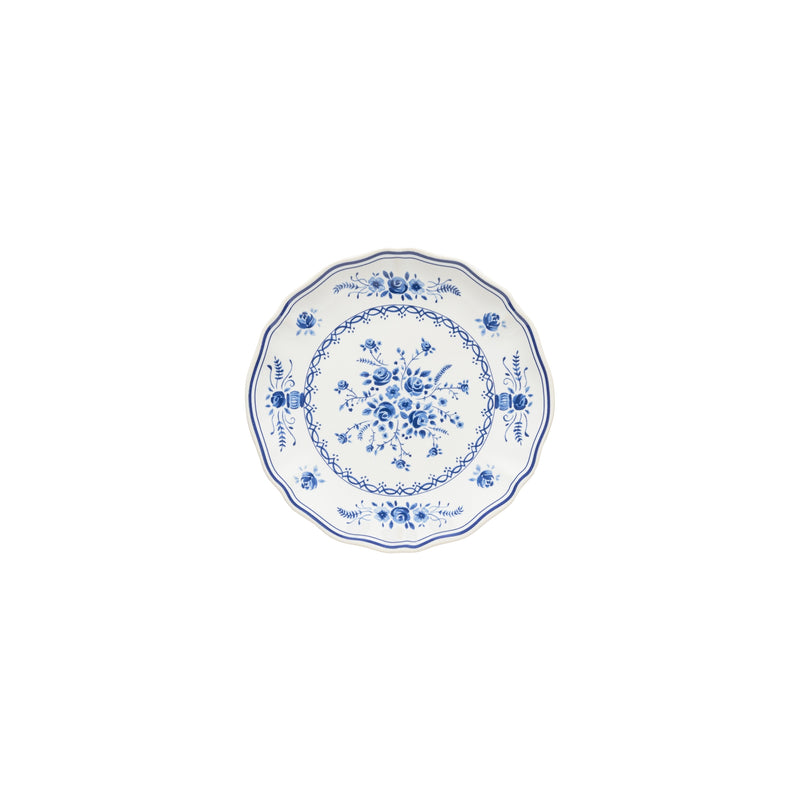 Vila - White-blue Appetizer Plate | 7" / 17 cm - Set of 6