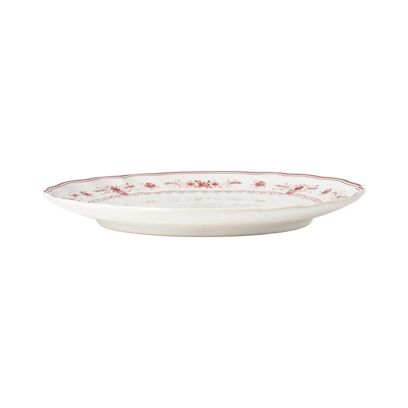 Costa Nova - Vila White - Red Dinner Plate