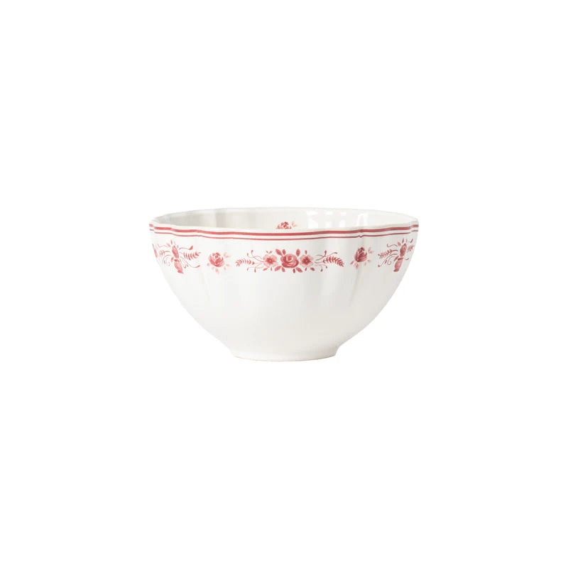 Costa Nova - Vila White - Red Soup / Cereal Bowl