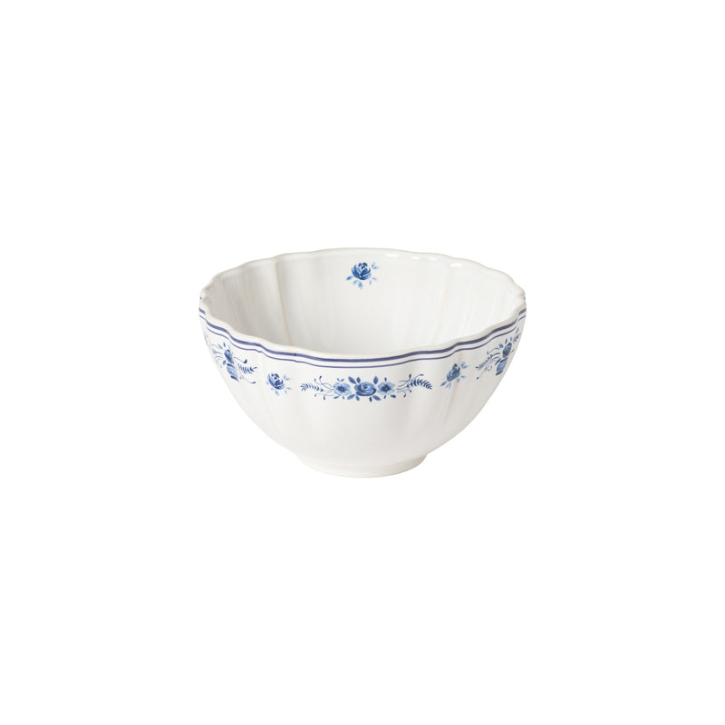 Vila - White-blue Soup/cereal Bowl | 6" / 16 cm - Set of 6