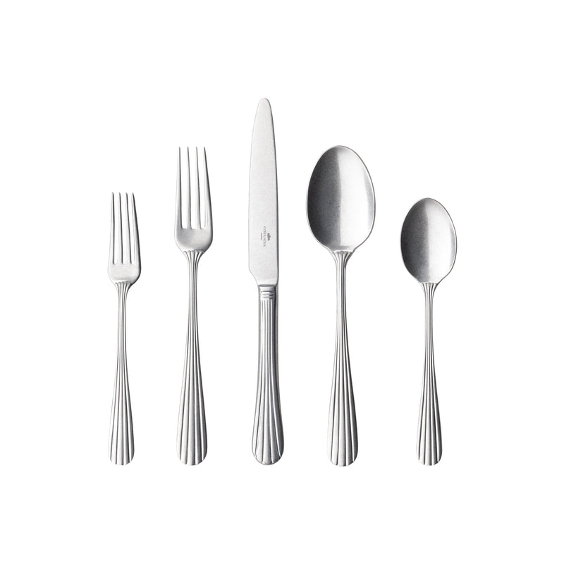 Douro - Vintage Brushed Flatware 5 Pieces - Set of 12