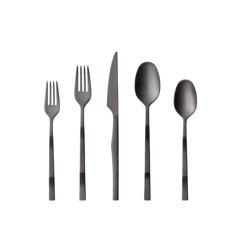Ramo - Black Flatware 5 Pieces - Set of 12