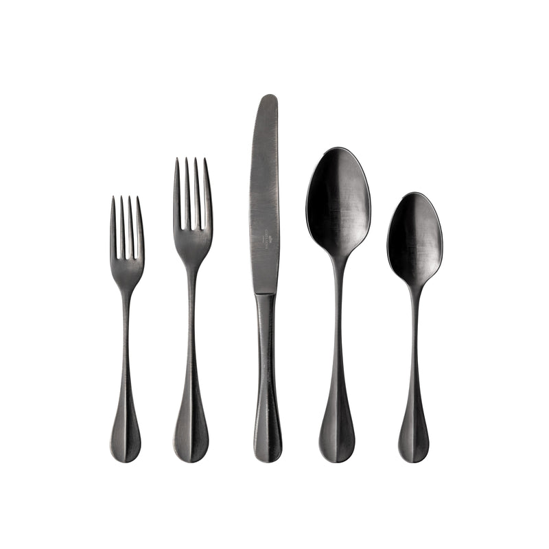 Nau - Antique Black Flatware 5 Pieces - Set of 12