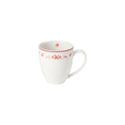 Vila - White-red Mug | 14 fl oz / 40 cl - Set of 6