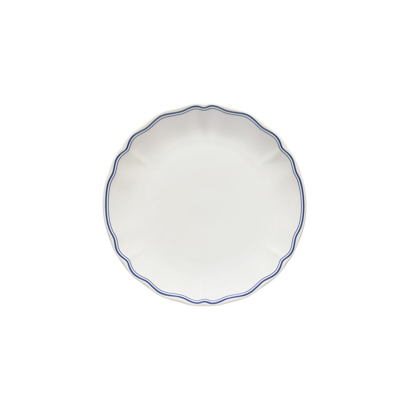 Vila - White-blue Salad/dessert Plate | 8" / 21 cm - Set of 6