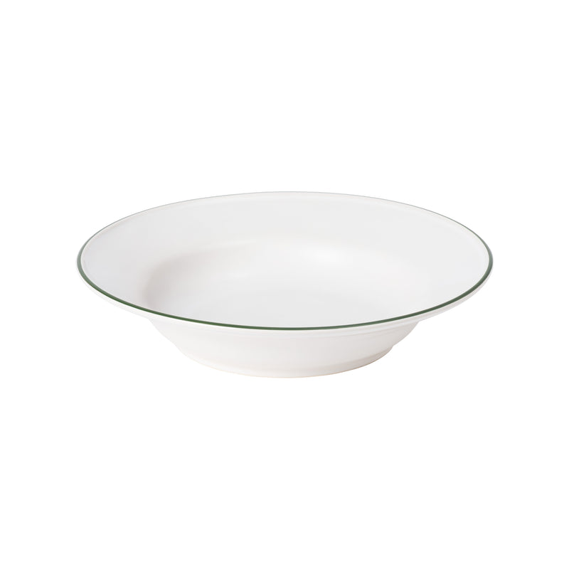 Beja - White & Green Soup/pasta Plate | 10" / 26 cm