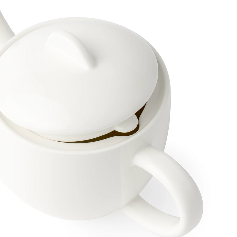 Browne - Foundation Tea Pot,450 mL 15.2 oz - 7.5 × 4.25 × 4.75 in - Porcelain