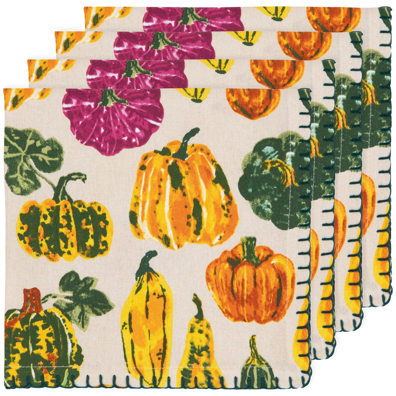 Now Designs - Harvest Gourds Napkins Set of 4