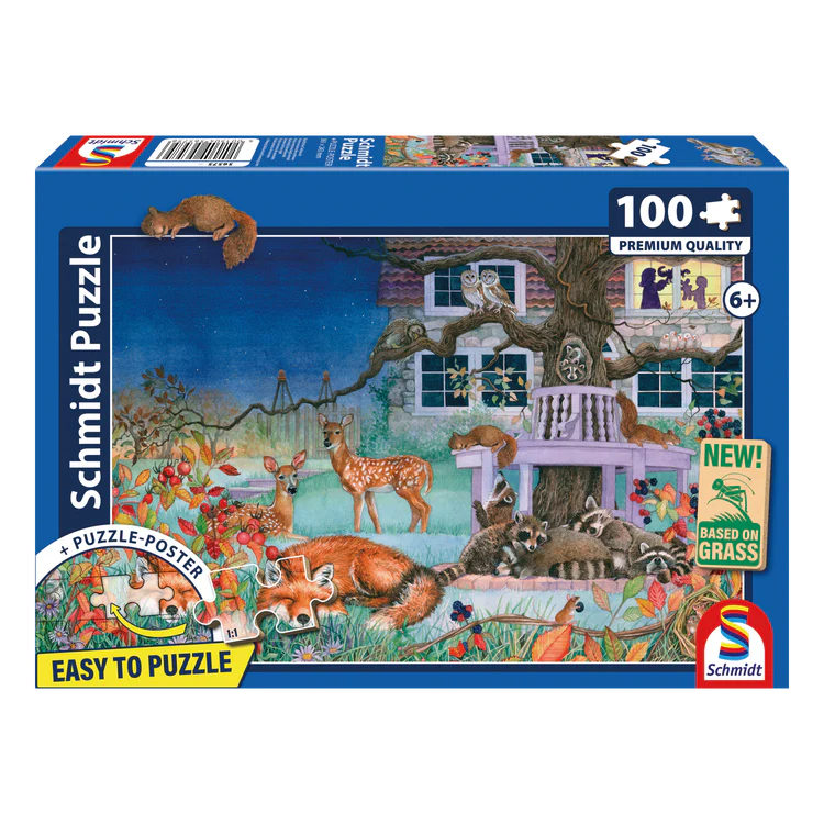 Schmidt Spiele - PZ100: ANIMAL VISIT BY NIGHT