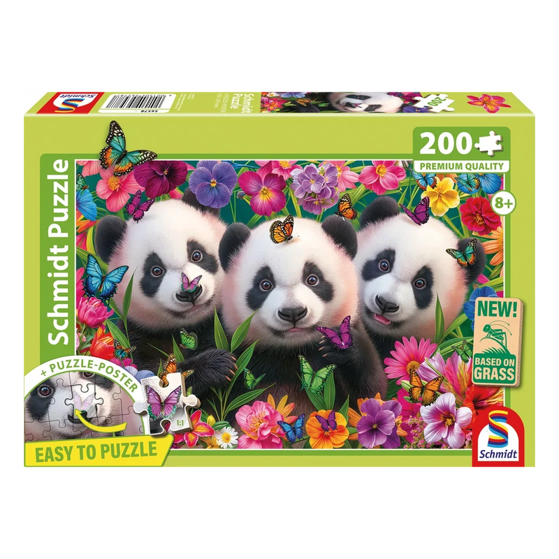 Schmidt Spiele - 200 Piece Puzzle - Panda Trio