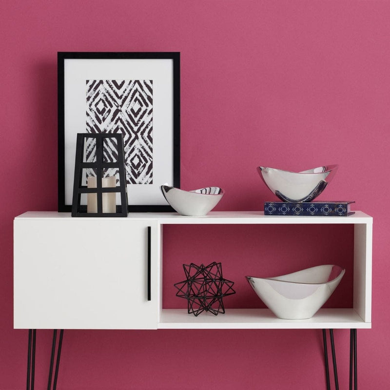 Nambé Butterfly Serving Bowl in a display setting; other items shown are sold separately.