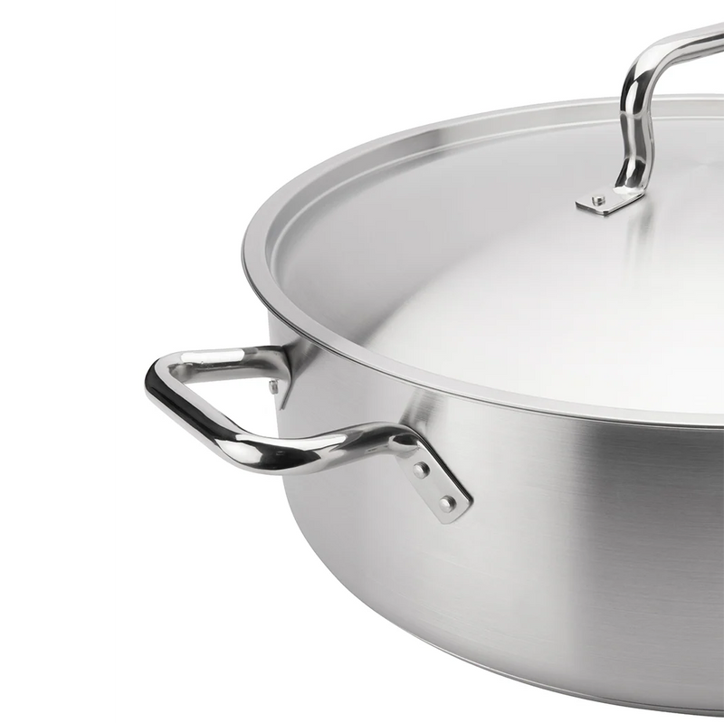 Browne - ELEMENTS Brazier w/Cover, 30qt/28.5L, 19.7x6.1"/50x15.5cm, SS, NSF
