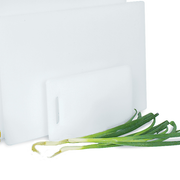 Browne - MDPE Cutting Board with Handle - White | 6 x 10 x 0.5 in / 15.2 x 25.4 x 1.3 cm - lifestyle