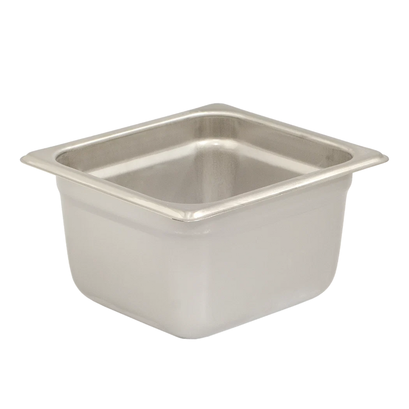 Browne - Steam Pan - Anti - Jam - 1 / 6 Size - 4" / 10.2 cm - 2.1QT / 1.9 L - Stainless Steel - 24 Gauge