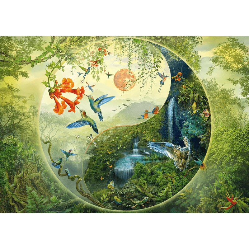 PZ1000:YIN & YANG IN THE FOREST OF HUMMINGBIRDS
