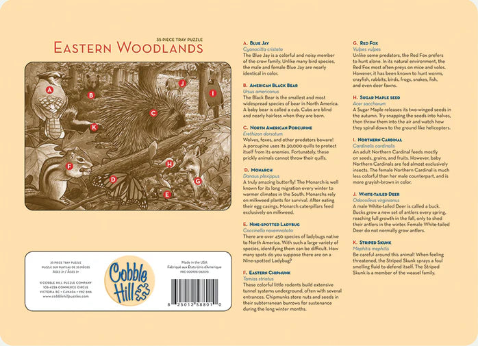 Cobble Hill - 35 Piece Tray Puzzle - Eastern Woodlands