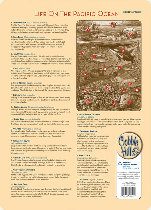 Cobble Hill - 35 Piece Tray Puzzle - Life on the Pacific Ocean