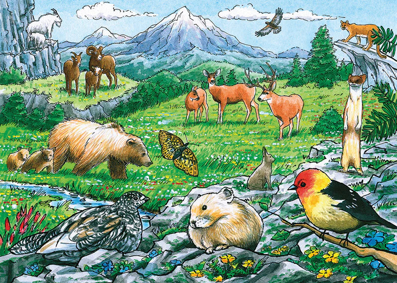 Cobble Hill - 35 Piece Tray Puzzle - Rocky Mountain Wildlife
