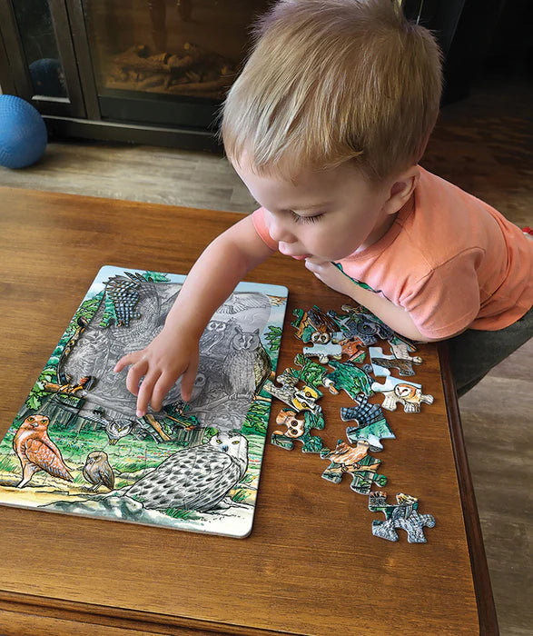 Cobble Hill - 35 Piece Tray Puzzle - North American Owls