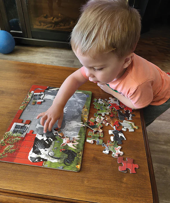 Cobble Hill - 35 Piece Tray Puzzle - Red Barn Farm
