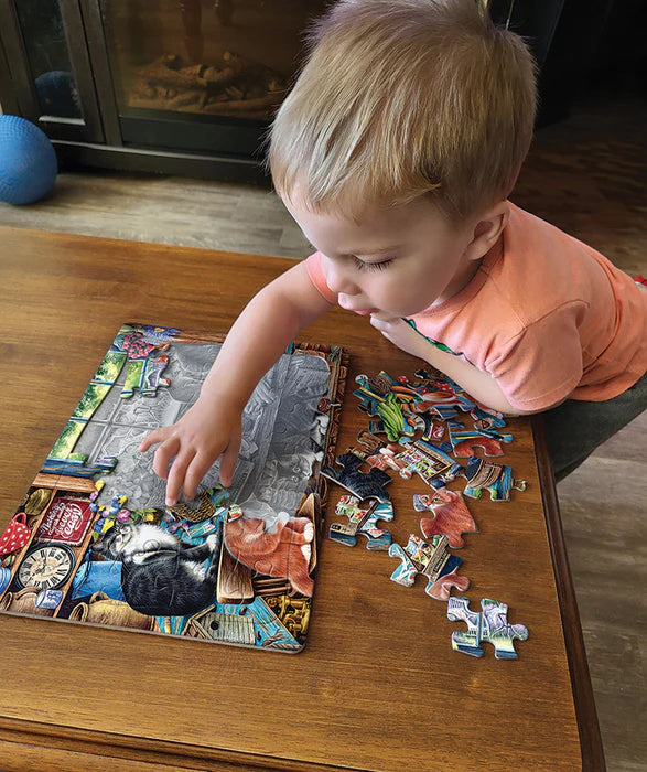 Cobble Hill - 35 Piece Tray Puzzle - Garden Shed Cats