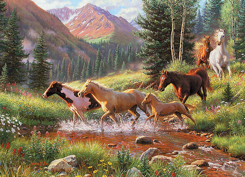 Cobble Hill - 35 Piece Tray Puzzle - Horse Stream