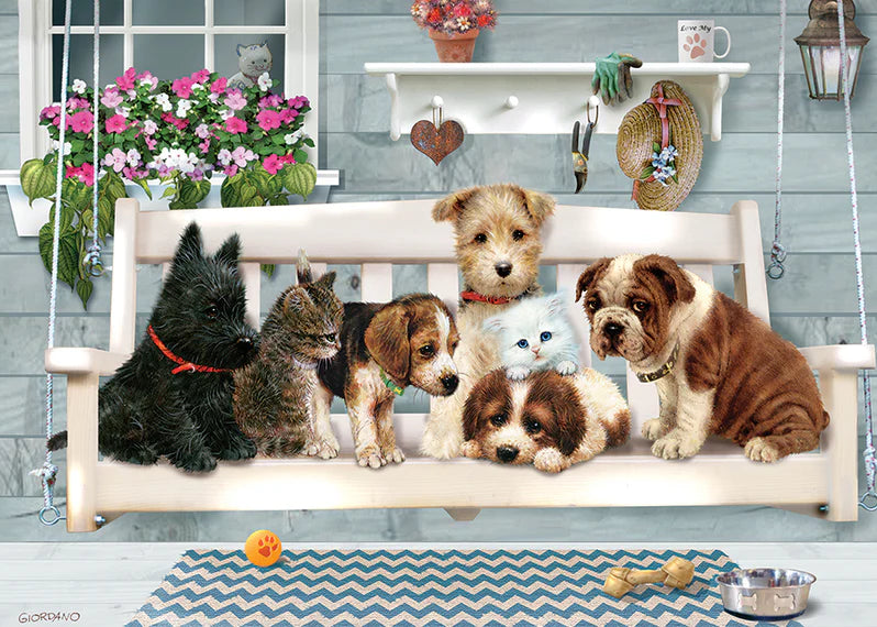 Cobble Hill - 35 Piece Tray Puzzle - Porch Swing Buddies