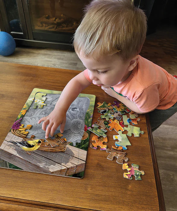 Cobble Hill - 35 Piece Tray Puzzle - Bluebird and Bouquet