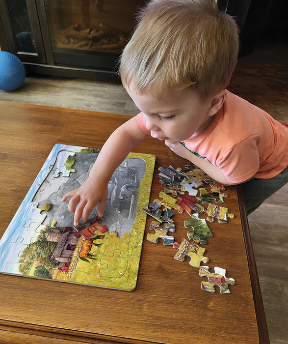 Cobble Hill - 35 Piece Tray Puzzle - Blue Truck Farm