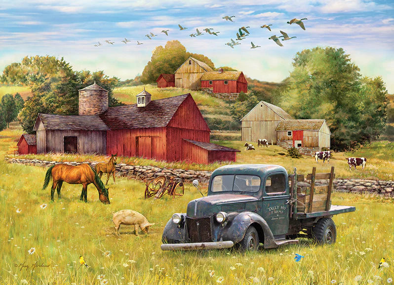Cobble Hill - 35 Piece Tray Puzzle - Blue Truck Farm