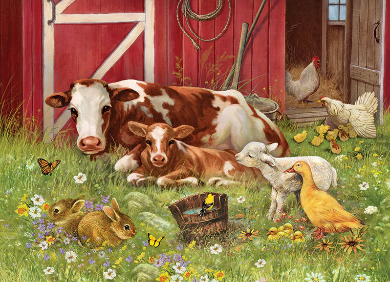 Cobble Hill - 35 Piece Tray Puzzle - Barnyard Family