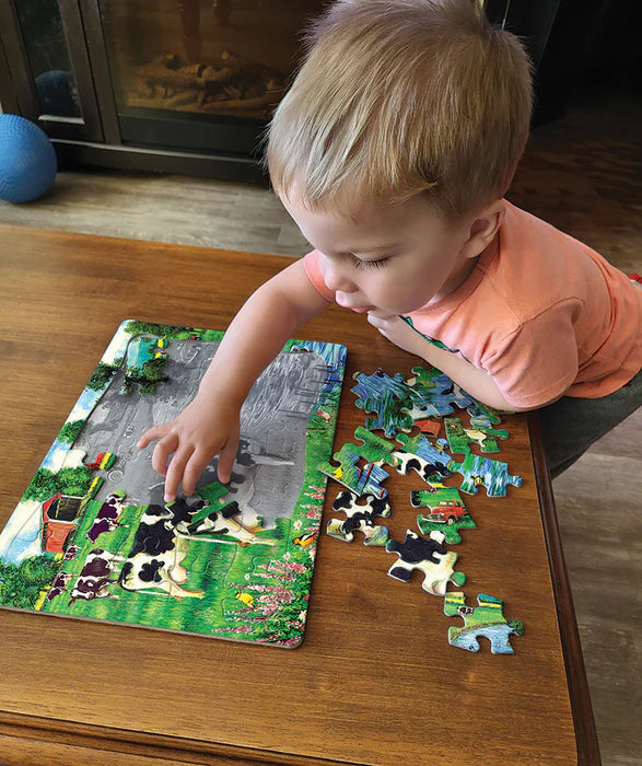 Cobble Hill - 35 Piece Tray Puzzle - Cow Stream