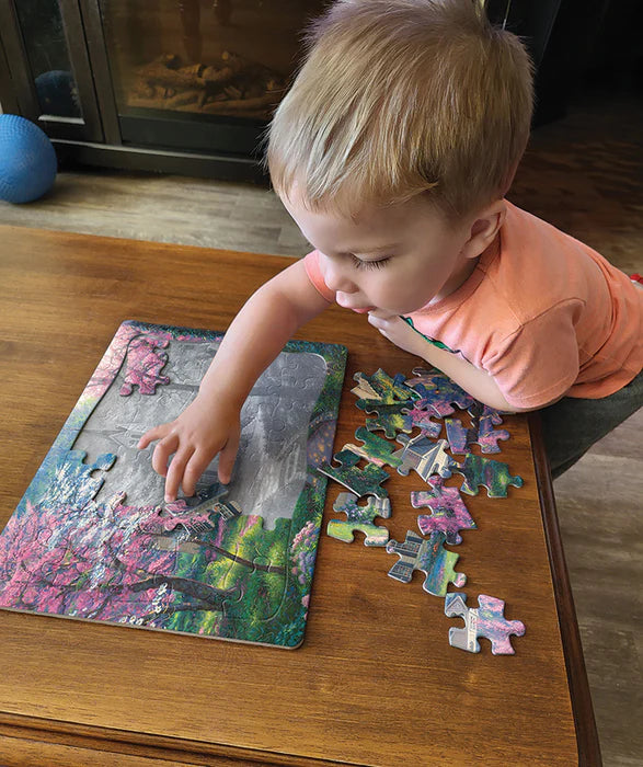 Cobble Hill - 35 Piece Tray Puzzle - Cherry Blossom Chapel