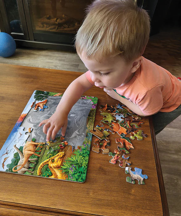 Cobble Hill - 35 Piece Tray Puzzle - Triceratops & Friends