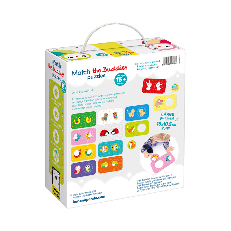 BANANA PANDA - MATCH the BUDDIES - 2pc x 12 MINI PUZZLES (15m+)