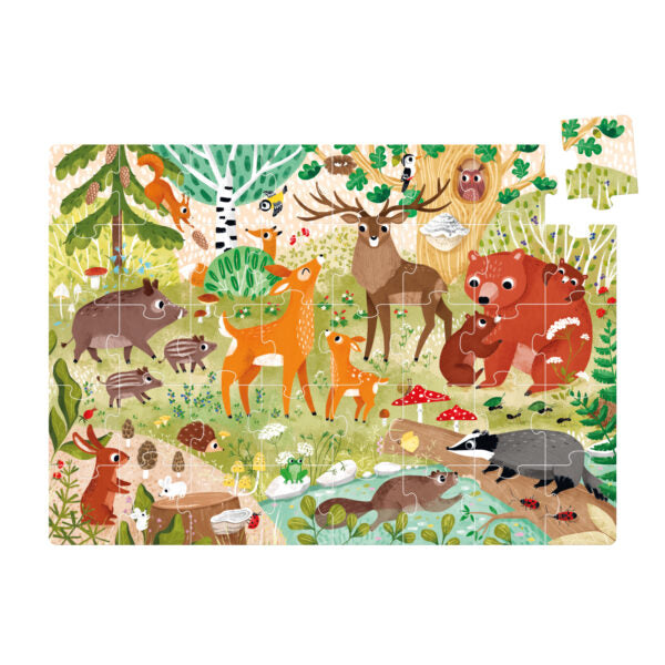 BANANA PANDA - WILD JUMBO - 40pc PUZZLE FOREST ANIMALS (3+)