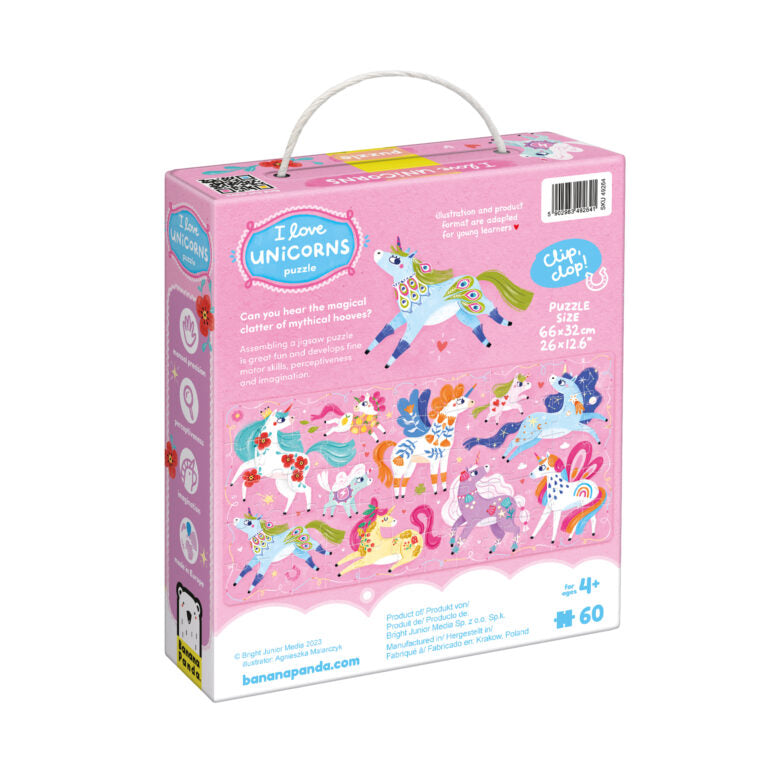 BANANA PANDA - I LOVE UNICORNS - 60pc PUZZLE (4+)