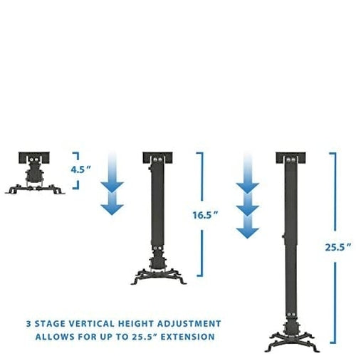 Mount-IT - MI - 604 Projector Mount Wall or Ceiling Steel Black