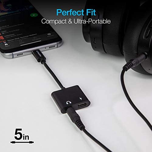 Naztech - USB-C Charging Adapter 3.5 mm & USB-C in - to USB-C Out