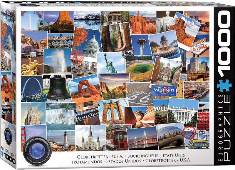 Eurographics - 1000 Piece Puzzle - Globetrotter Usa