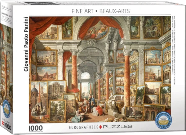 Eurographics - 1000 Piece Jigsaw Puzzle - Gallery Views of Modern Rome By Giovanni Paolo Panini