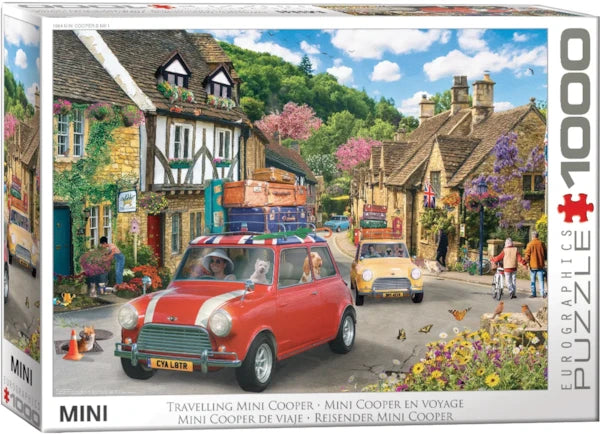 Eurographics - 1000 Piece Jigsaw Puzzle - Traveling Mini Cooper By Leann Kate